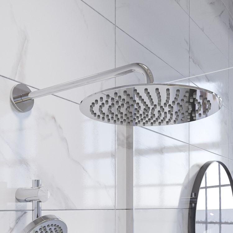 Push Button Concealed Mixer Shower with Round Head - Vance
