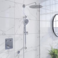 Push Button Concealed Mixer Shower with Round Head - Vance