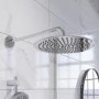 Grade A1 - Chrome Dual Outlet Wall Mounted Thermostatic Mixer Shower with Hand Shower - Vance