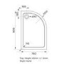 Black 8mm Glass Right Hand Offset Quadrant Shower Enclosure with Shower Tray 900x760mm - Pavo