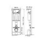 Wall Hung Rimless Toilet with Soft Close Seat, Chrome Mechanical Flush Plate, 1177mm Wirquin Frame & Cistern – Newport