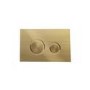 Wall Hung Rimless Toilet with Soft Close Seat, Brushed Brass Mechanical Flush Plate, 1168mm Frame & Cistern – Newport