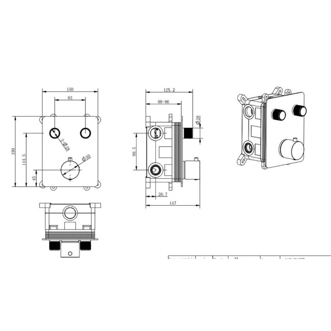 Brushed Brass Push Button 2 Function Shower Valve - Vance