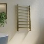 Brass Towel Radiator 800 x 500mm with Pipe kit and Straight Valves – Sonoran