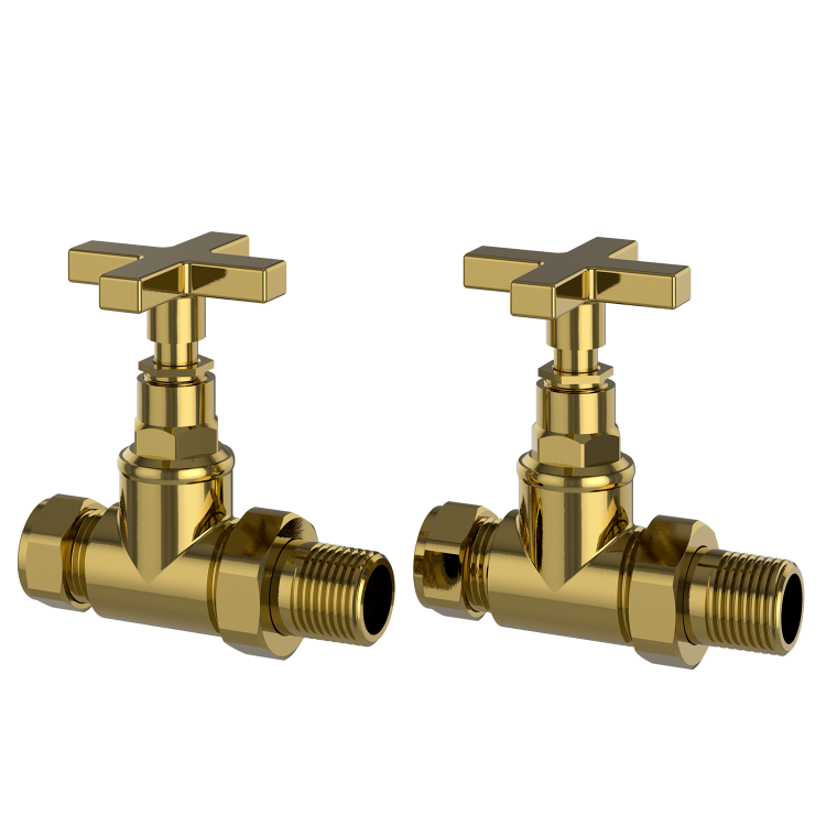 Brass Cross Head Traditional Straight Radiator Valves