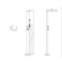 Chrome Thermostatic Outdoor Shower with Pencil Hand Shower 2 Outlets - Suva