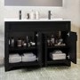 Grade A1 - 1200mm Black Freestanding Double Vanity Unit With Basins  - Camden 