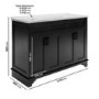 Grade A1 - 1200mm Black Freestanding Double Vanity Unit With Basins  - Camden 