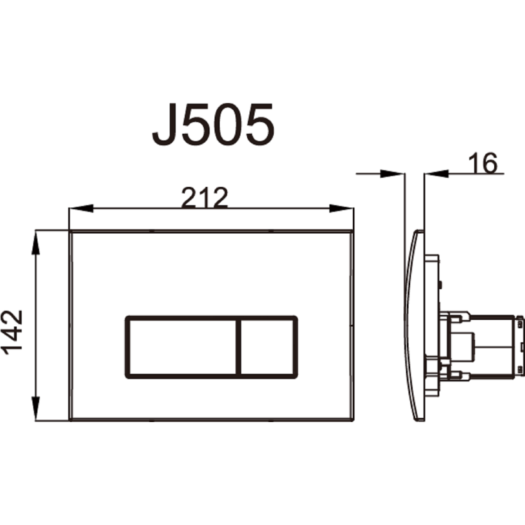 Wall Hung Toilet with Soft Close Toilet Seat, Gunmetal Pneumatic Flush Plate, 1168mm Frame & Cistern - Newport