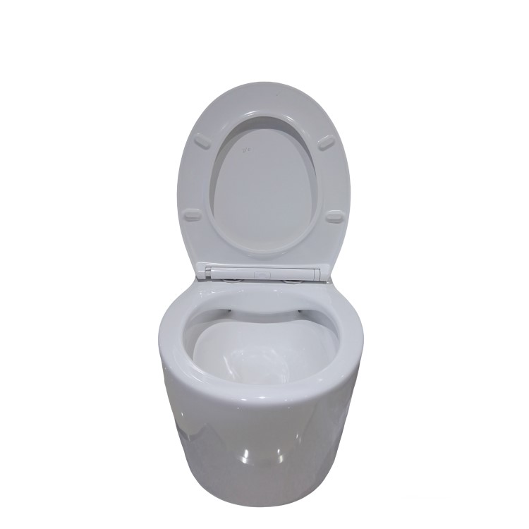 Wall Hung Rimless Toilet with Soft Close Seat, Matt Black Pneumatic Flush Plate, 1168mm Frame & Cistern – Alcor