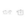 Grade A1 - Semi Pedestal and Basin 460mm -  Tabor