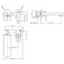 GRADE A1 - Chrome Wall Mounted Bath Mixer Tap - Como