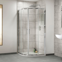 GRADE A1 - Sliding Door Quadrant Enclosure 800 x 800mm - 6mm Glass - Aquafloe Range