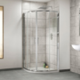 GRADE A1 - Sliding Door Quadrant Enclosure 800 x 800mm - 6mm Glass - Aquafloe Range