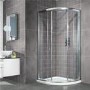 GRADE A1 - Sliding Door Quadrant Enclosure 800 x 800mm - 6mm Glass - Aquafloe Range