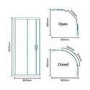 GRADE A1 - Sliding Door Quadrant Enclosure 800 x 800mm - 6mm Glass - Aquafloe Range