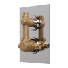 Single Control Concealed Thermostatic Shower Valve &amp; Freeflow Bath Filler with Push Button Waste &amp; Overflow