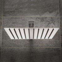 UltraThin Designer Square 200mm Shower Head & Wall Arm