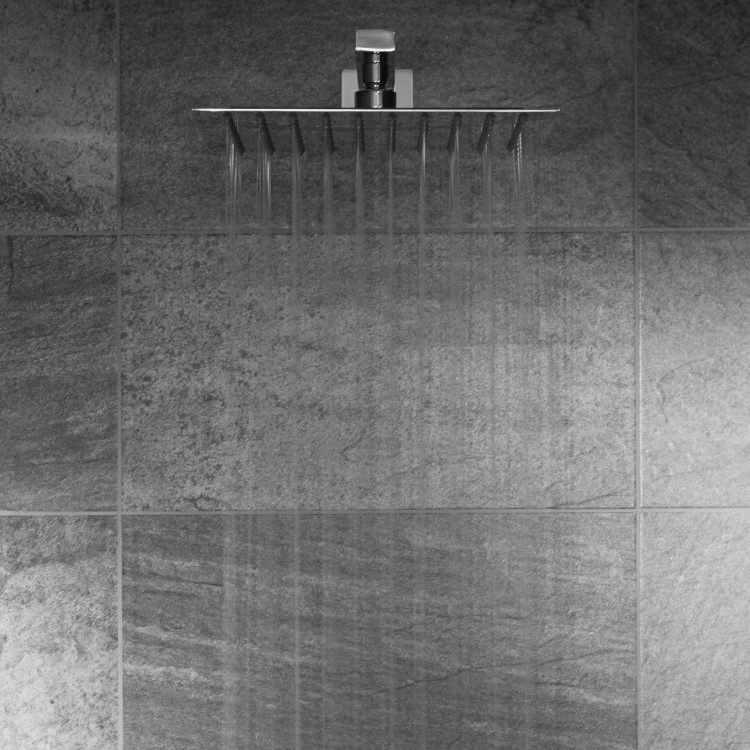 UltraThin Designer Square 200mm Shower Head & Wall Arm