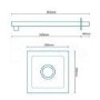 UltraThin Designer Square 200mm Shower Head & Wall Arm