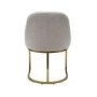 Set of 4 Beige Boucle Dining Chairs with Gold Legs - Callie
