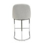 Set of 4 Beige Boucle and Chrome Kitchen Stools - Callie