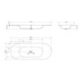 1400mm Oak Wood Effect Wall Hung Vanity Unit with Solid Surface Basin - Cali