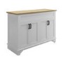1200mm White Freestanding Double Countertop Vanity Unit - Camden