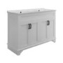 1200mm White Freestanding Double Vanity Unit with Basins - Camden