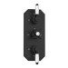 Black Traditional 2 Outlet Concealed Thermostatic Concealed Shower Valve with Triple Control - Cambridge