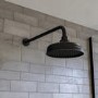 Black Dual Outlet Wall Mounted Thermostatic Mixer Shower Set with Hand Shower - Cambridge