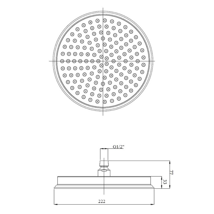 Black 2 Outlet  Wall Mounted Thermostatic Mixer Shower Set with Hand Shower - Cambridge