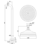 Black 1 Outlet Ceiling  Mounted Thermostatic Mixer Shower Set - Camden