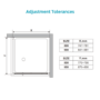 ALMOST PERFECT - Brushed Brass 6mm Glass Square Bifold Shower Enclosure 800x800mm - Carina