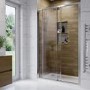 GRADE A1 - 1100mm Chrome Sliding Door Shower Enclosure 6mm Glass - Carina