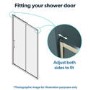 GRADE A1 - 1100mm Chrome Sliding Door Shower Enclosure 6mm Glass - Carina
