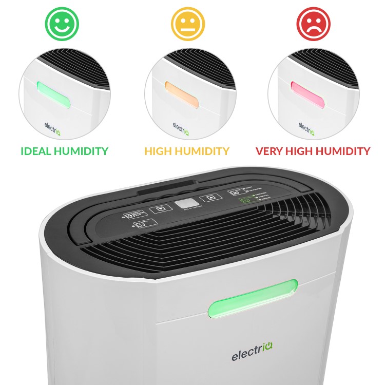 electriQ CD12P dehumidifier with HEPA filter for advanced air purification