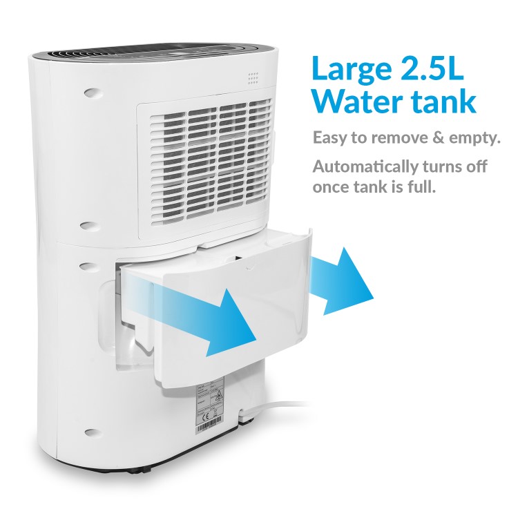 electriQ CD12P dehumidifier with HEPA filter for advanced air purification