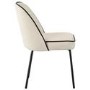 Set of 2 Cream Upholstered Dining Chairs - Celia