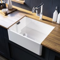 1 Bowl Clara Ceramic Kitchen Sink & Evelyn Chrome Kitchen Mixer Tap