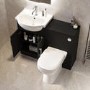 1060mm Black Toilet and Sink Unit with Round Toilet - Classic