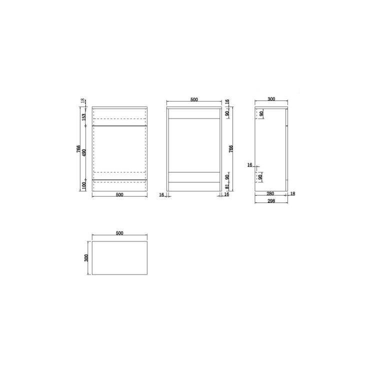 1060mm Black Toilet and Sink Unit with Round Toilet - Classic