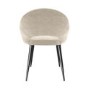 Set of 4 Beige Fabric Dining Armchairs - Colbie