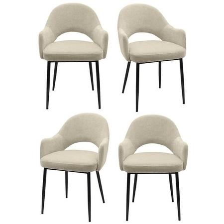 Set of Beige Upholstered Dining Chairs Colbie Page