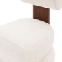 Cream Boucle Roll Back Accent Chair - Cleo