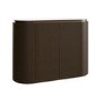 1200mm Walnut Wood Effect Curved Fluted Freestanding Double Countertop Vanity Unit - Matira