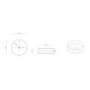 1200mm Walnut Wood Effect Curved Fluted Freestanding Double Countertop Vanity Unit with Basin - Matira