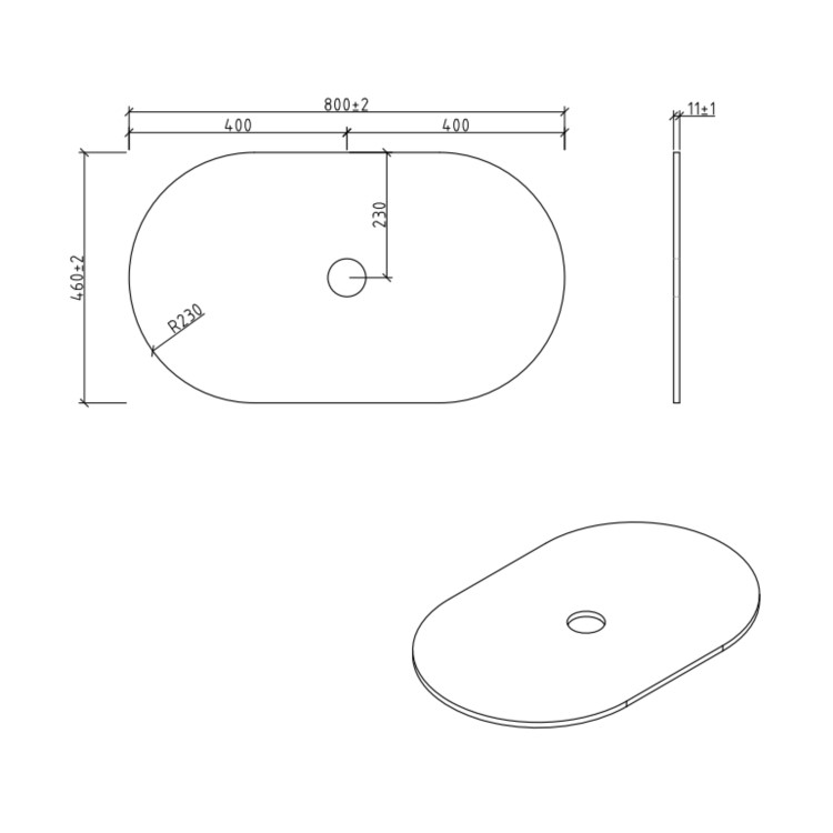800mm Wooden Curved Fluted Freestanding Countertop Vanity Unit - Matira