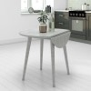 Grey Drop Leaf Dining Set with 2 Grey Spindle Chairs - Cami