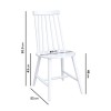 Set of 4 White Wooden Spindle Dining Chairs - Cami